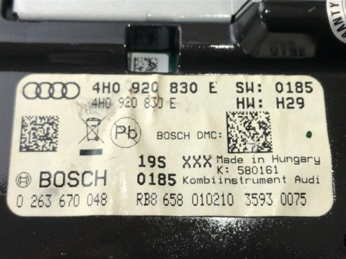 Audi A8 D4 Kilométeróra 4H0920830E
