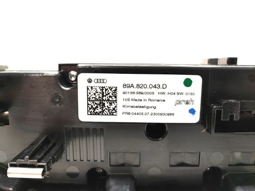 Audi Q4 e-tron I Fűtéskapcsoló, klímapanel 89A820043D