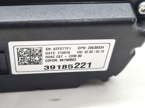 Opel Corsa F Klímapanel, fűtéskapcsoló 39185221