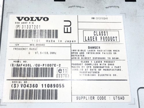 Volvo C30 S40 V50 C70 navigációs modul 31337201