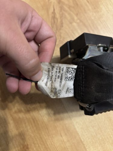 Volkswagen Caddy bal első biztonsági öv 2K0857805