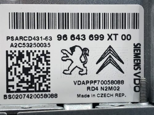 Peugeot 207 Gyári rádió 96643699XT