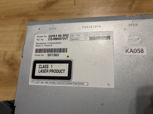 Mazda 6 gyári rádió GDK4669R0