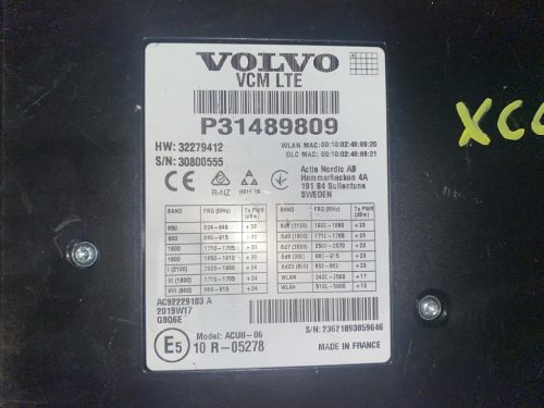 Volvo XC40 V60 S60 XC60 S90 V90 XC90 VCM modul 31489809