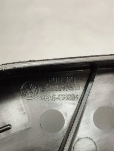 Volkswagen Arteon bal hátsó kédergumi tartó 3G8839151B
