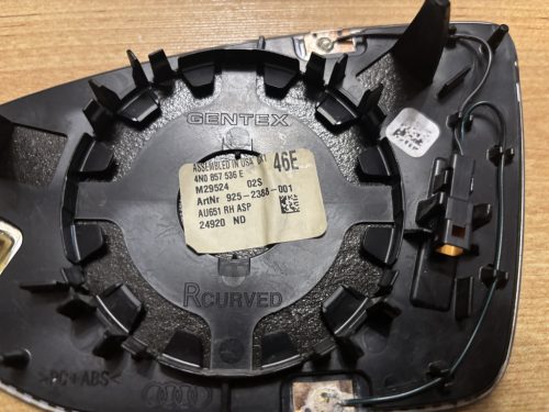 Audi A8 D5, A6 C8 jobb oldali fényre sötétedő tükörlap 4N0857536E
