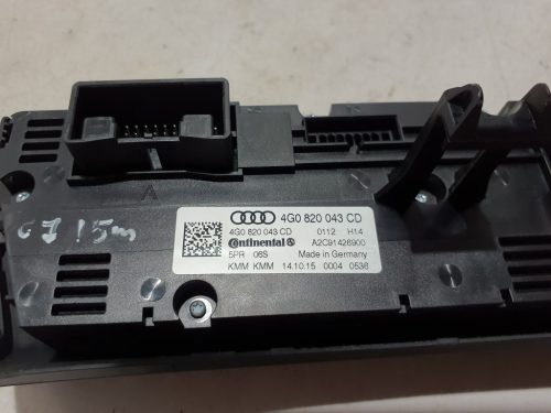Audi A6 C7 Klímapanel, fűtéskapcsoló 4G0820043CD